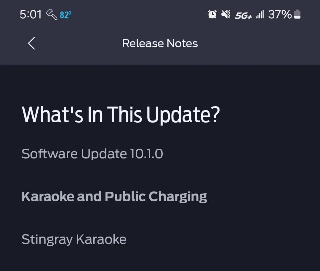 Ford F-150 Lightning OTA Software Update - 10.1.0 - It's karaoke time 1000007710