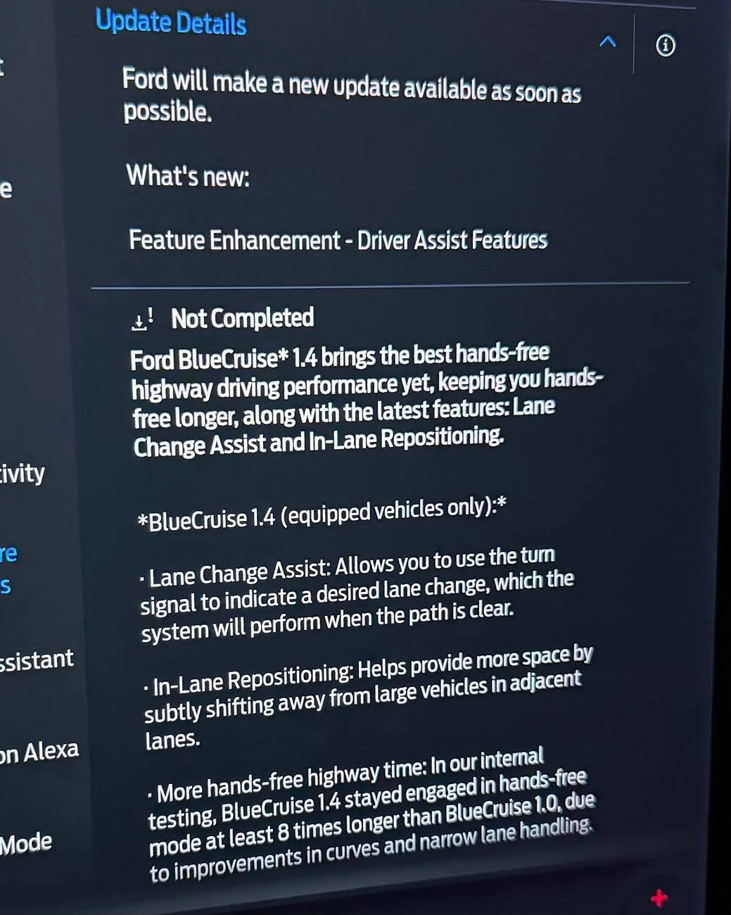 Ford F-150 Lightning New BlueCruise Version 1.4 - Rollout  IPMA-24.204.10.9 IMG_0947
