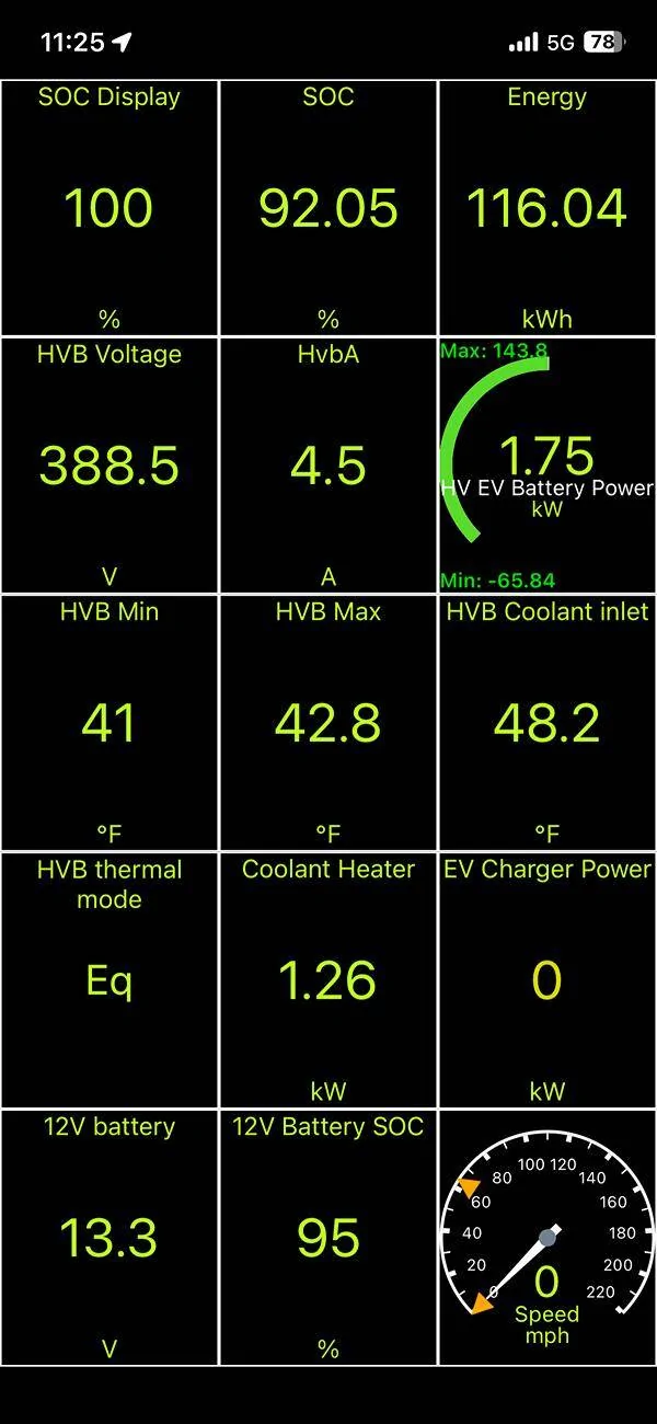 Ford F-150 Lightning Full charge but below 131 KW of usable power IMG_2440