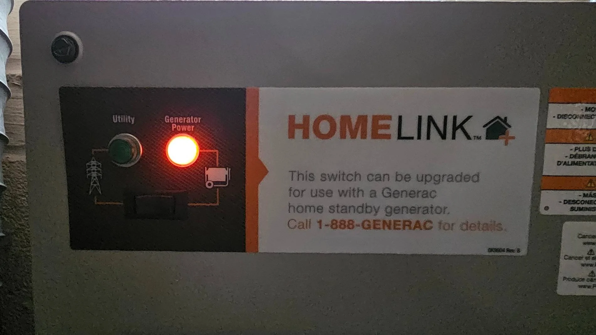 Ford F-150 Lightning Generac 6852 Transfer Switch installed (to power my house from the Pro Power 240V plug) 20250402_131645