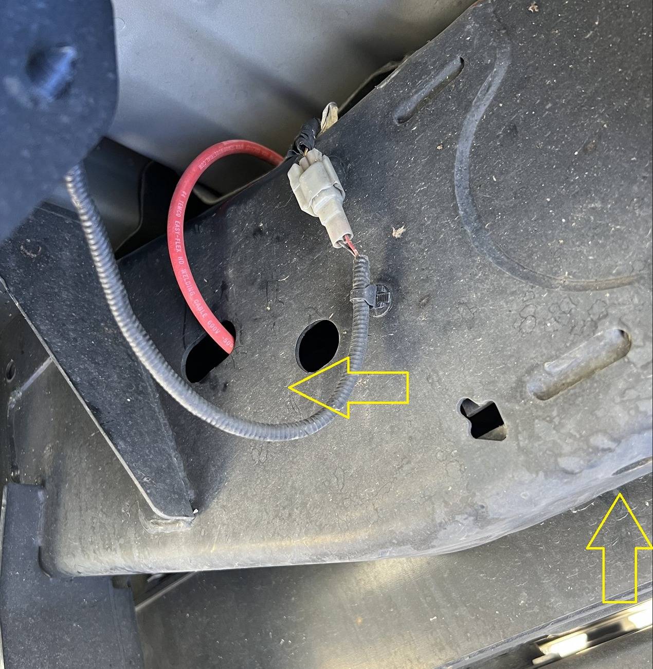 Ford F-150 Lightning Another audio amplifier install (with alternate under cab wiring). 5 - Bare Wire-1