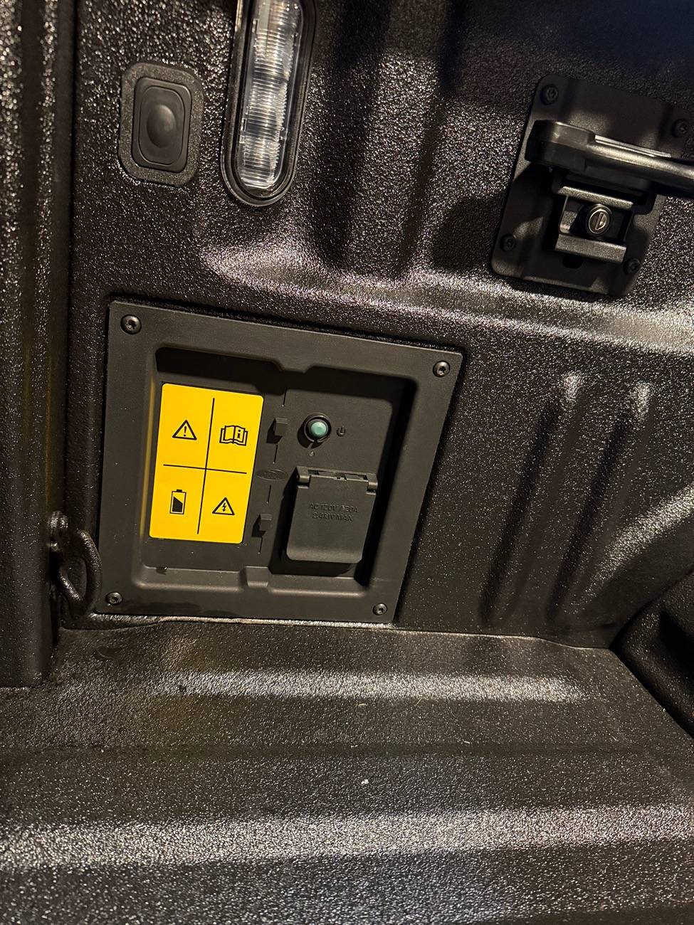 Ford F-150 Lightning Water leaking into bed around pro power IMG_6311