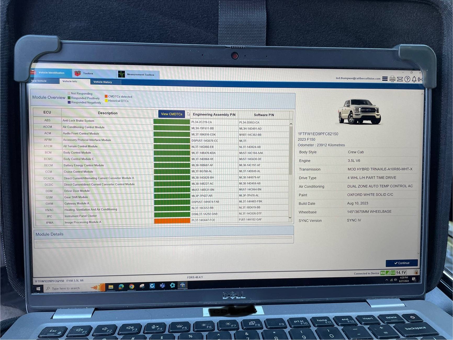 Ford F-150 Lightning 360 camers calibration IMG_2344