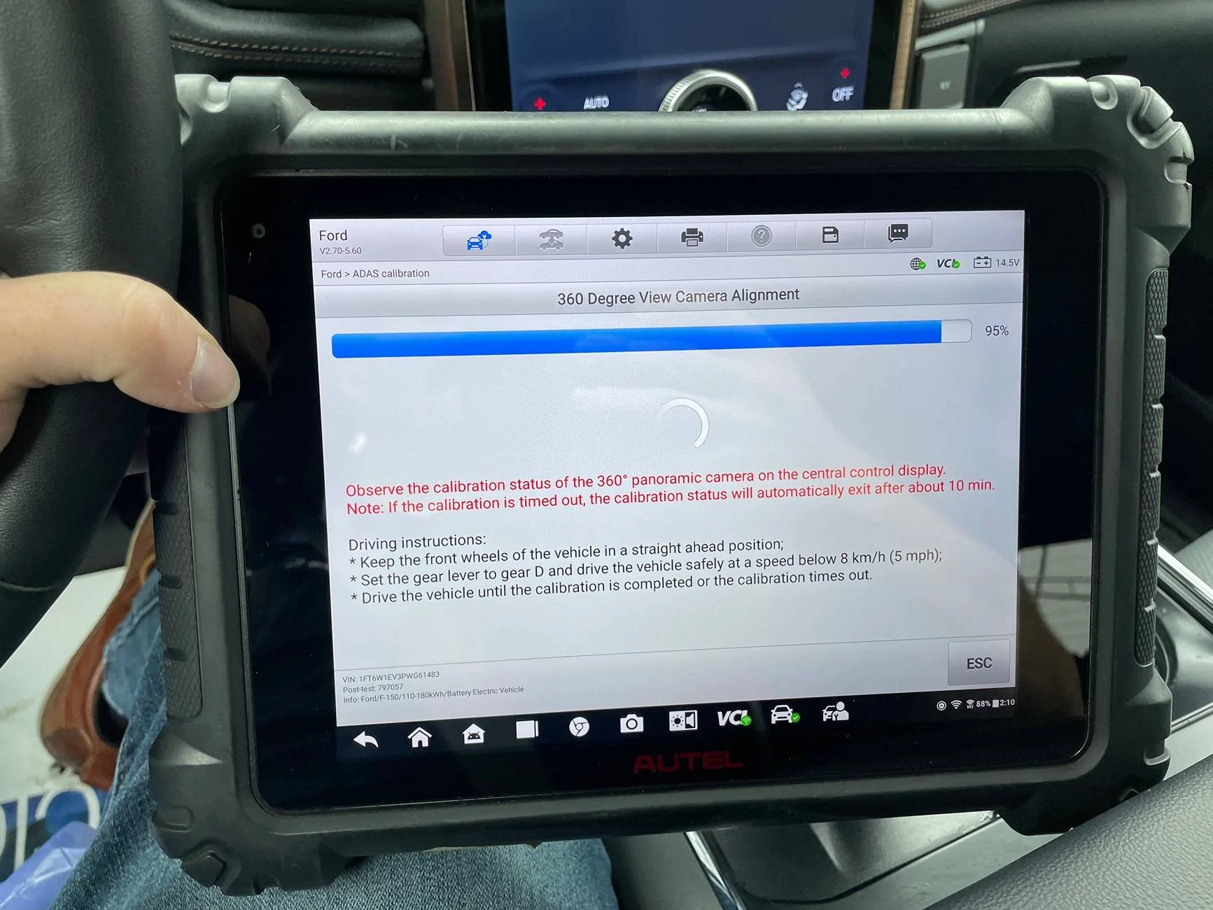 Ford F-150 Lightning 360 camers calibration IMG_0832