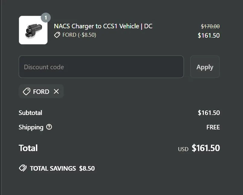 Ford F-150 Lightning CCS1 Adapter to NACS - Canada Specific - COME ON FORD :( 1744744084166-gi