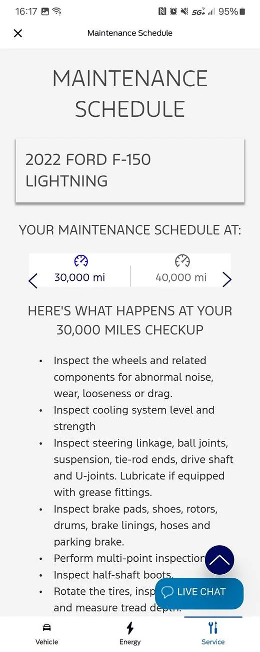 Ford F-150 Lightning 30,000 Mile service?? Screenshot_20250415_161712_FordPass