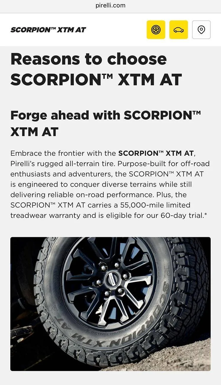 Ford F-150 Lightning Just installed the recently launched Pirelli Scorpion XTM All-Terrain Tire with gas and EV variants. 34" Tires on 20" wheels. IMG_4436