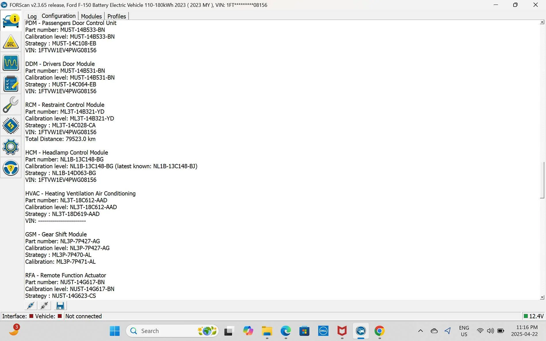 Ford F-150 Lightning F150 Lightning FORScan thread - Version 2 Screenshot 2025-04-22 231650