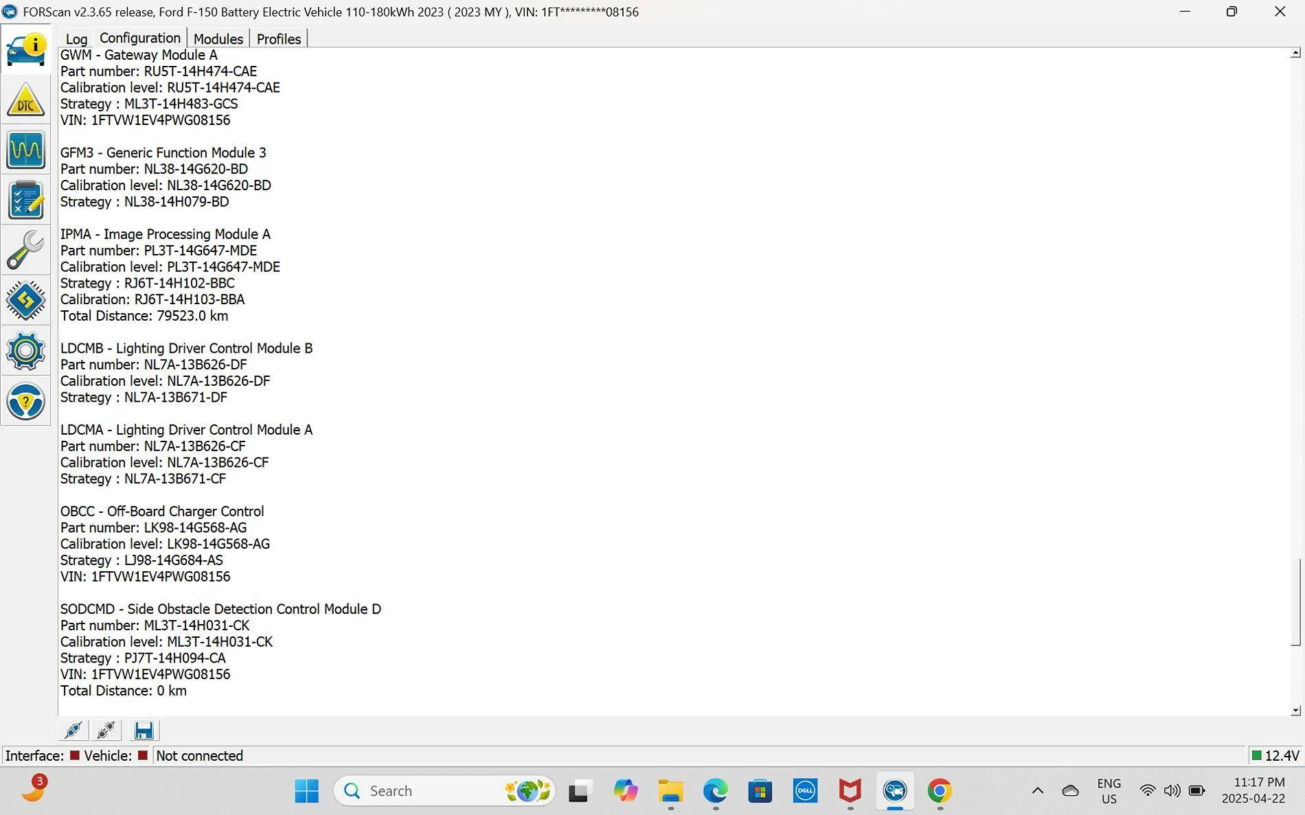 Ford F-150 Lightning F150 Lightning FORScan thread - Version 2 Screenshot 2025-04-22 231729
