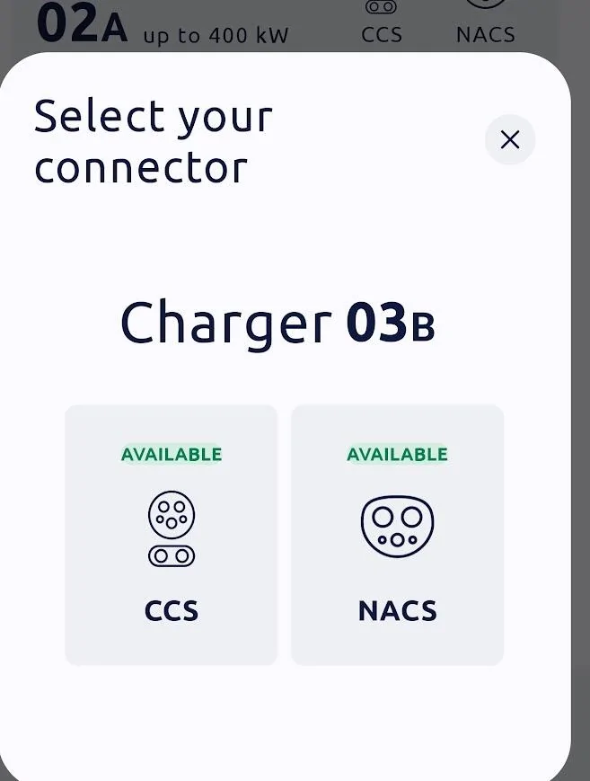 Ford F-150 Lightning Electrify America 400KW station with NACS connections 1745431310393-lr