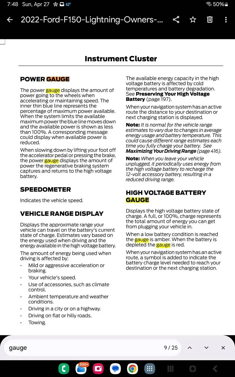 Ford F-150 Lightning Dashboard Display Questions 1000005418