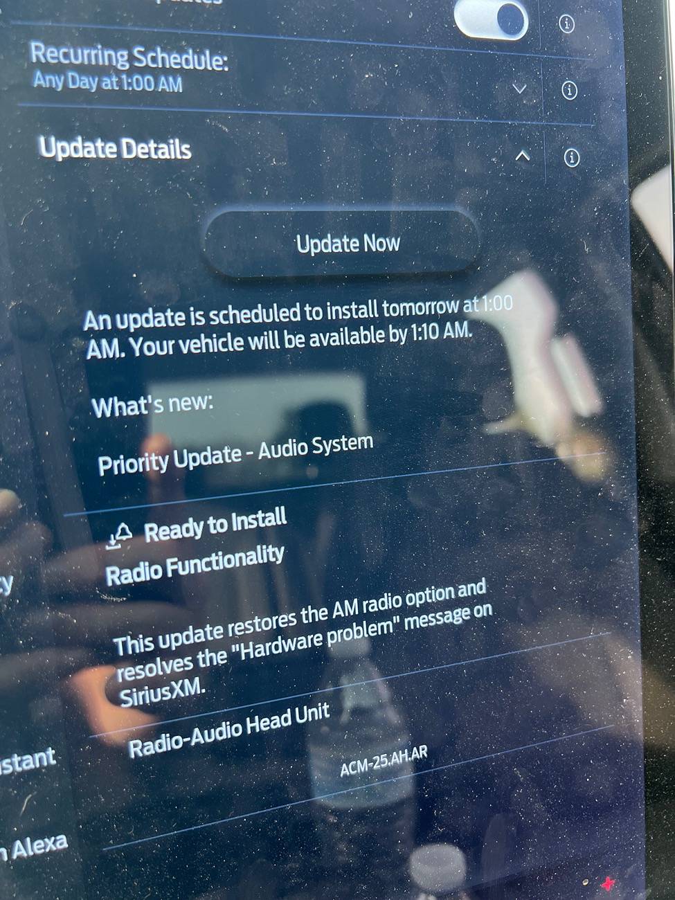 Ford F-150 Lightning Priority Update - ACM-25.AH.AR: Audio System [EAP] IMG_7407