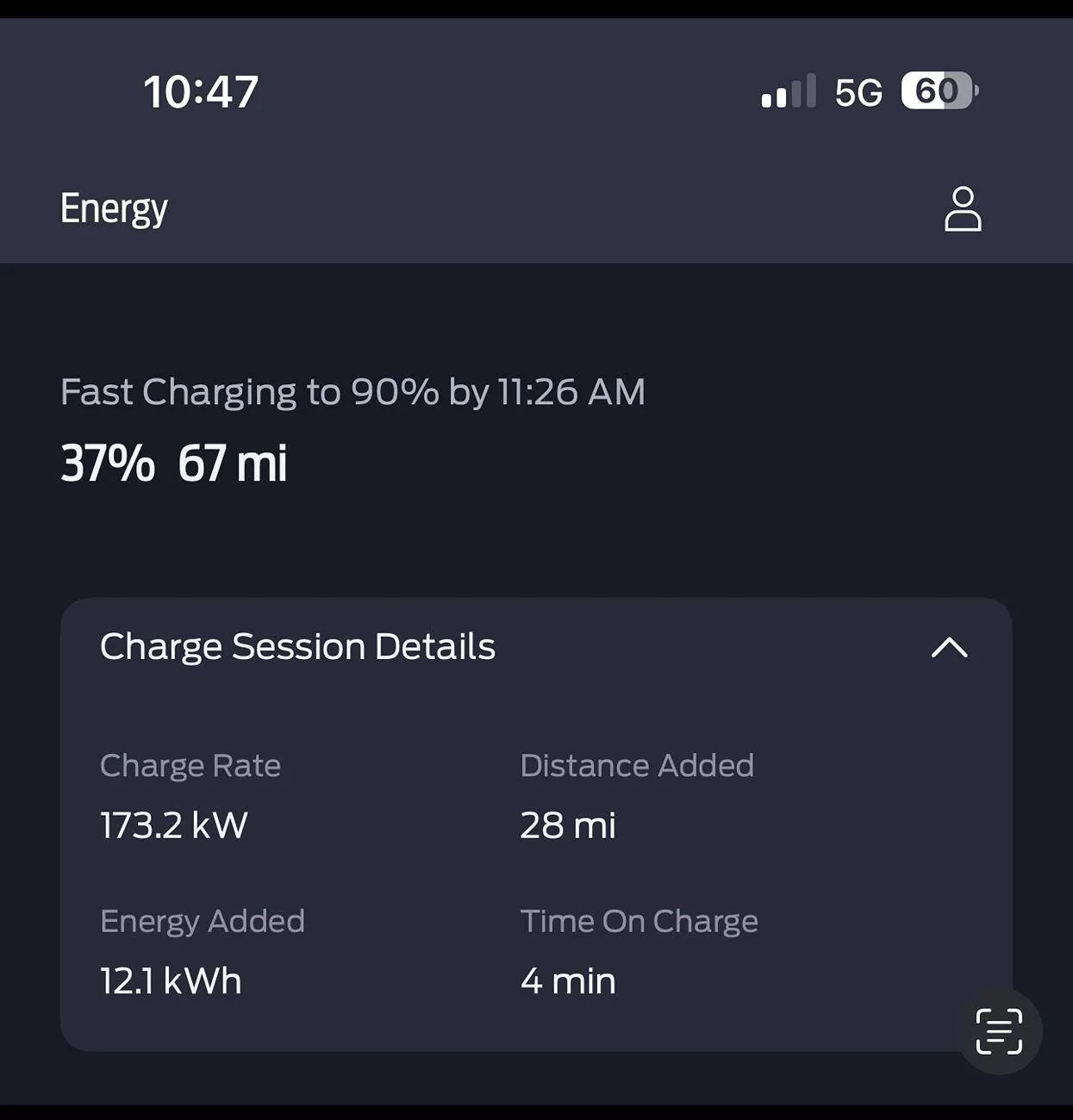 Ford F-150 Lightning New 500A charging on standard range lightning View recent photos.jpeg
