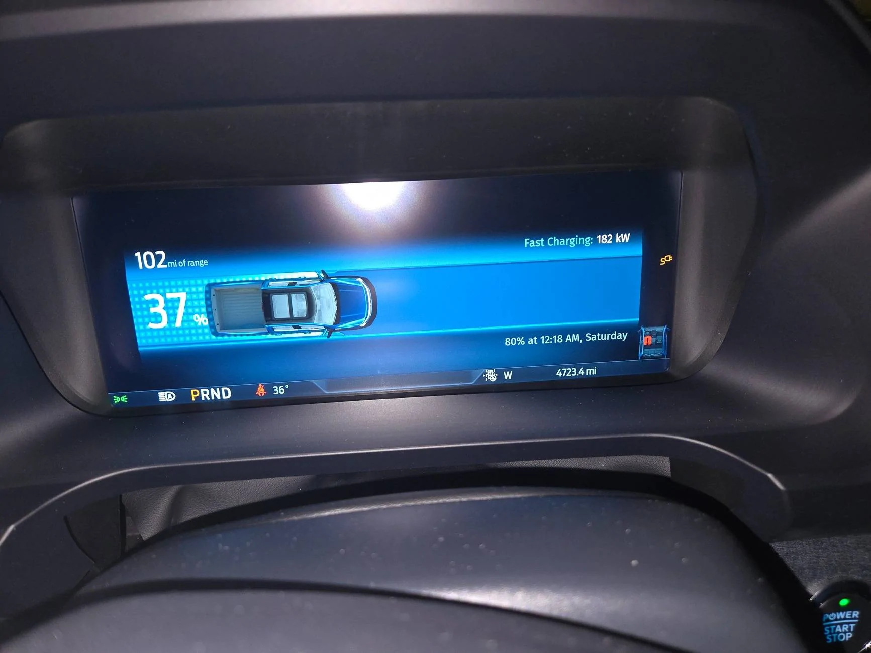 Ford F-150 Lightning New 500A charging on standard range lightning 20250307_235311