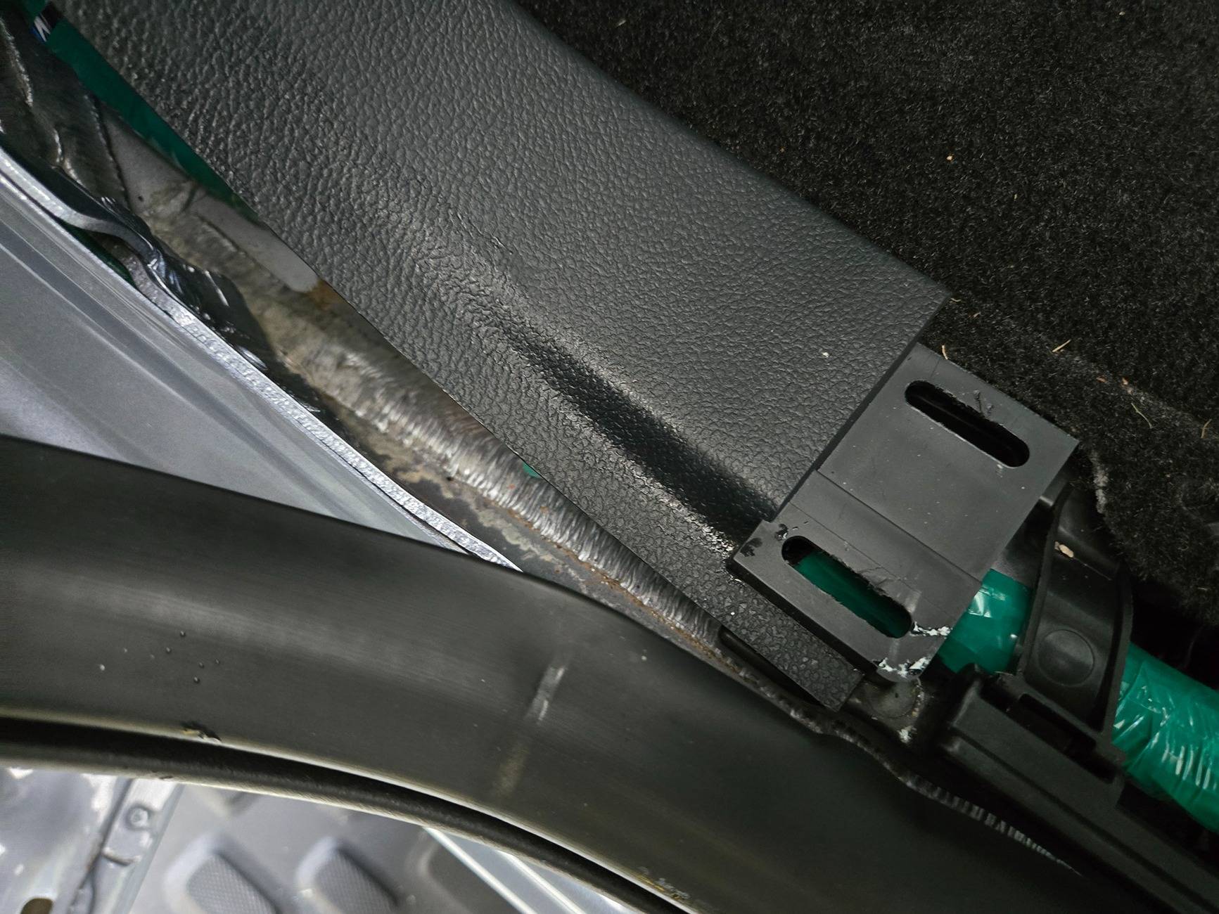 Ford F-150 Lightning PSA: Check under your door sill trim if you live in the rust belt!! 20250427_152124
