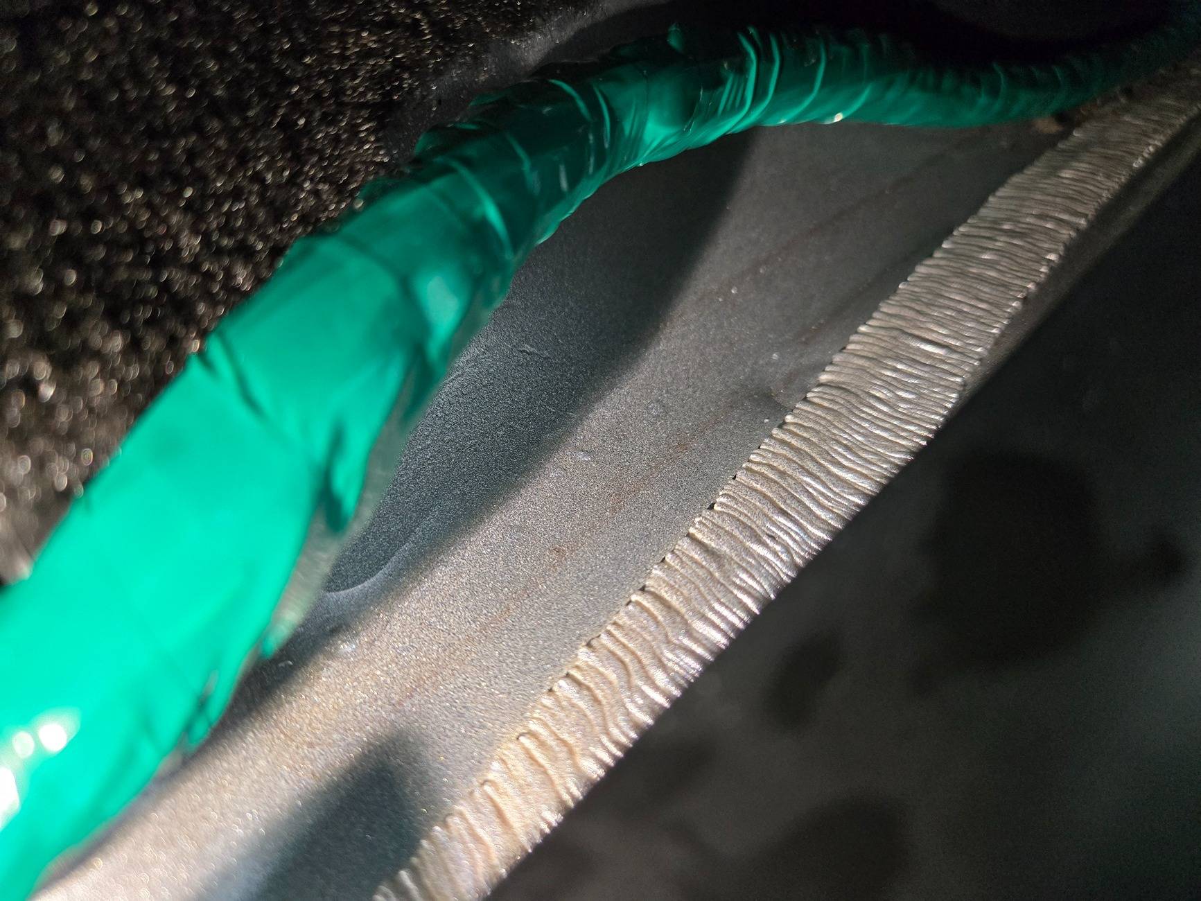 Ford F-150 Lightning PSA: Check under your door sill trim if you live in the rust belt!! 20250427_153715