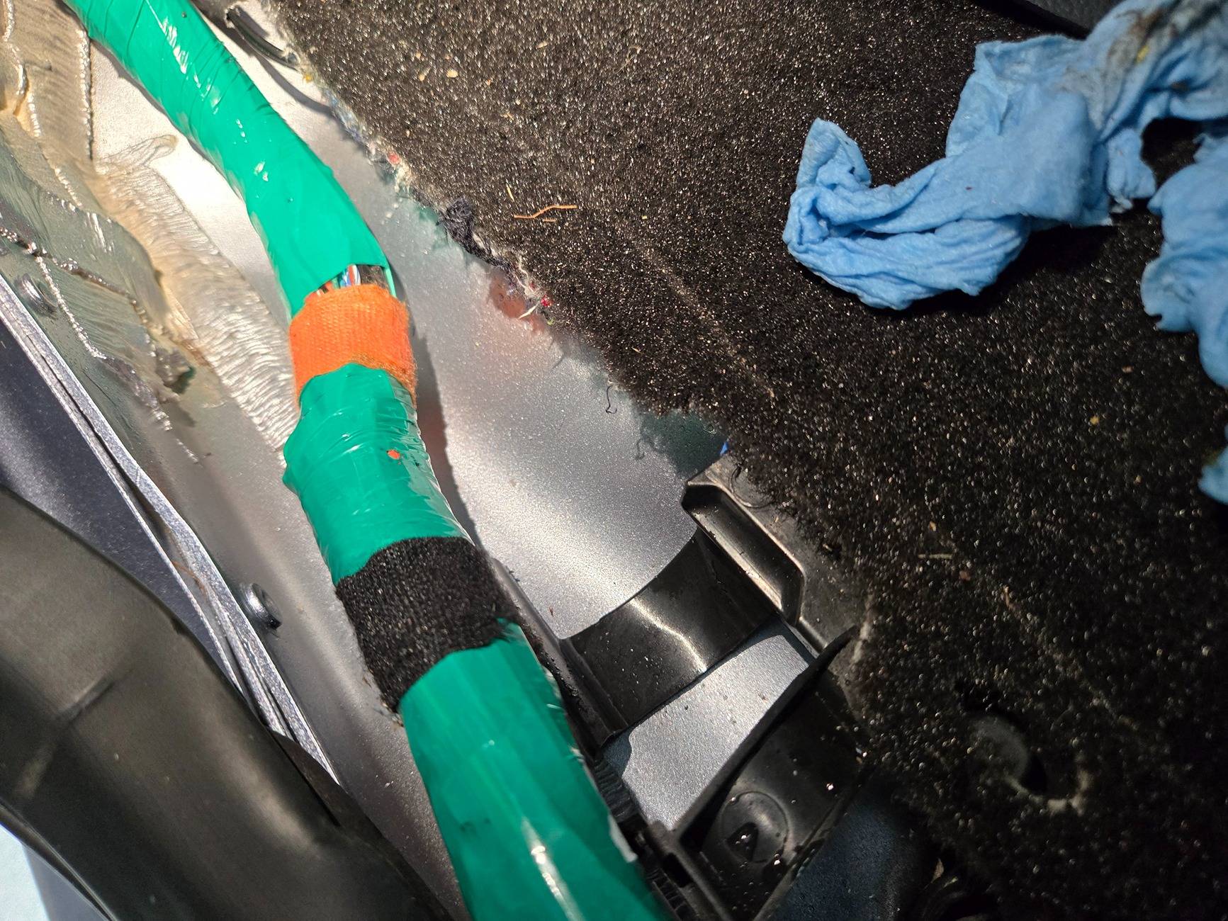 Ford F-150 Lightning PSA: Check under your door sill trim if you live in the rust belt!! 20250427_153719