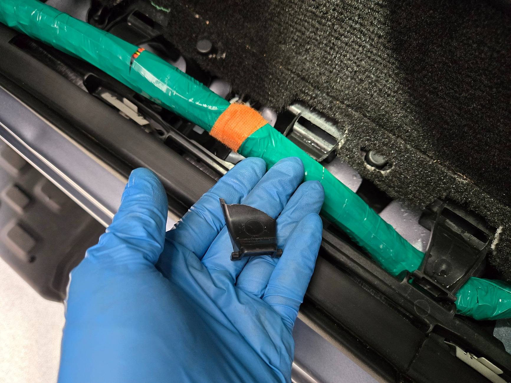 Ford F-150 Lightning PSA: Check under your door sill trim if you live in the rust belt!! 20250427_153927