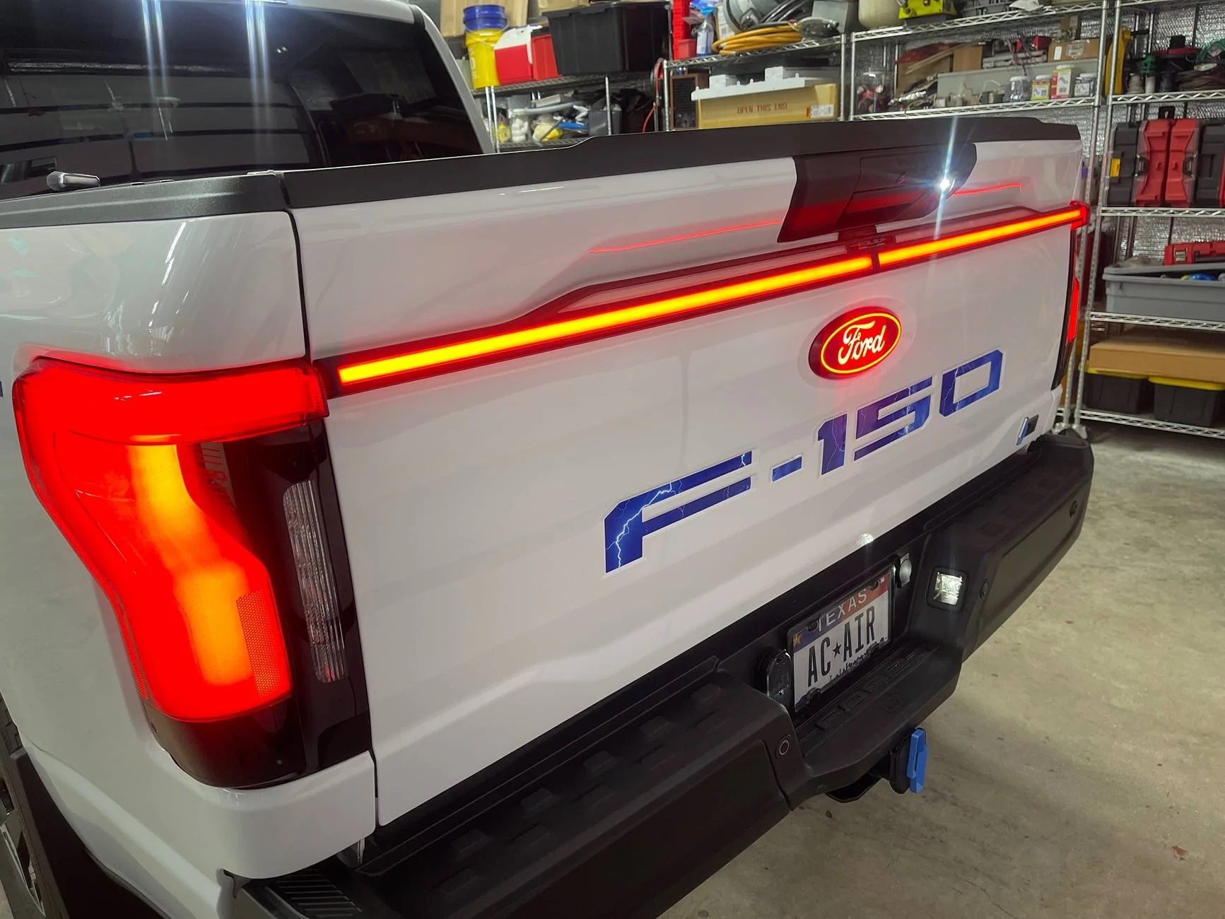 Ford F-150 Lightning Putco Upper Tailgate Lightbar IMG_1974