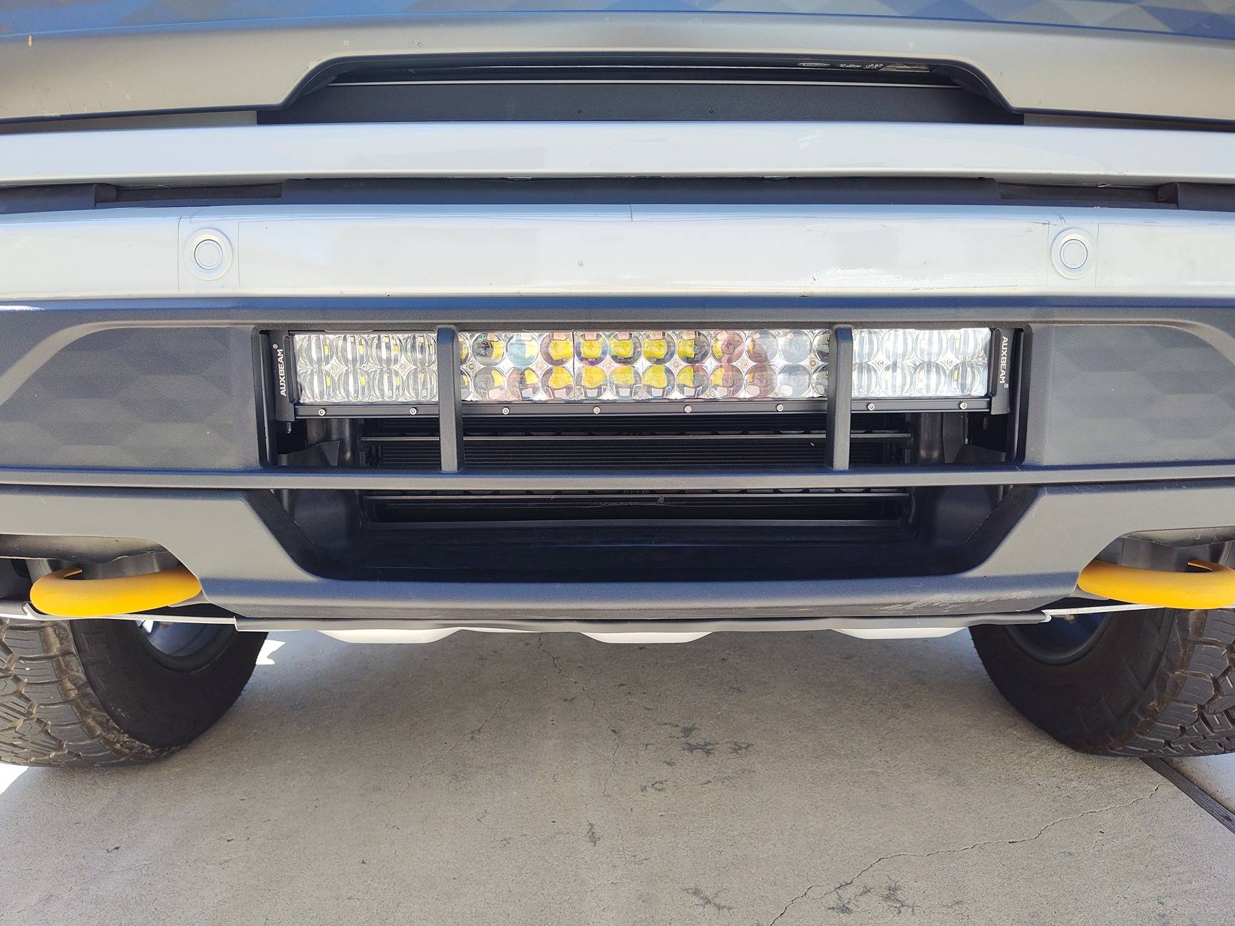 Ford F-150 Lightning 22" Lightbar installed in Front Bumper / Active Shutter area IMG_20250510_112719210