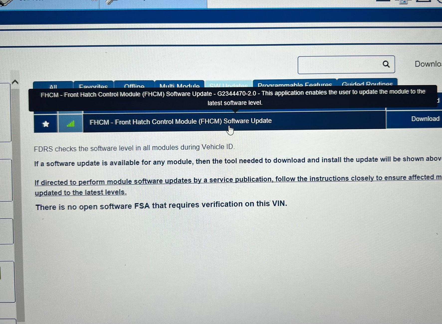 Ford F-150 Lightning Lightning Software Updates using FDRS IMG_9823