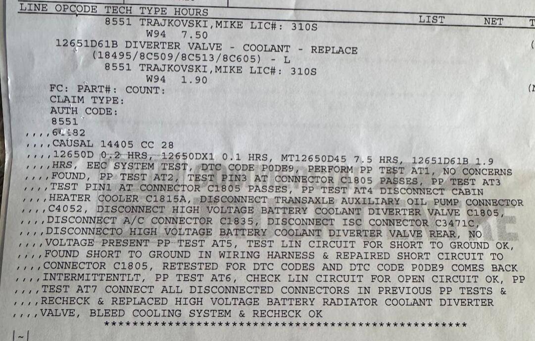 Ford F-150 Lightning Service vehicle soon - Failure Coolant Valve Not covered by powertrain warranty? 1747015379120-pw