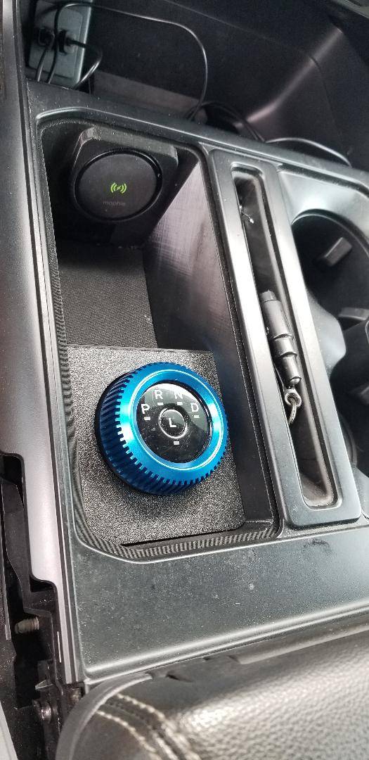 Ford F-150 Lightning Stick to Rotary Shift Knob Conversion w/ 3D Printed Rotary Shifter Holder 5 Spurs shifter cap 3