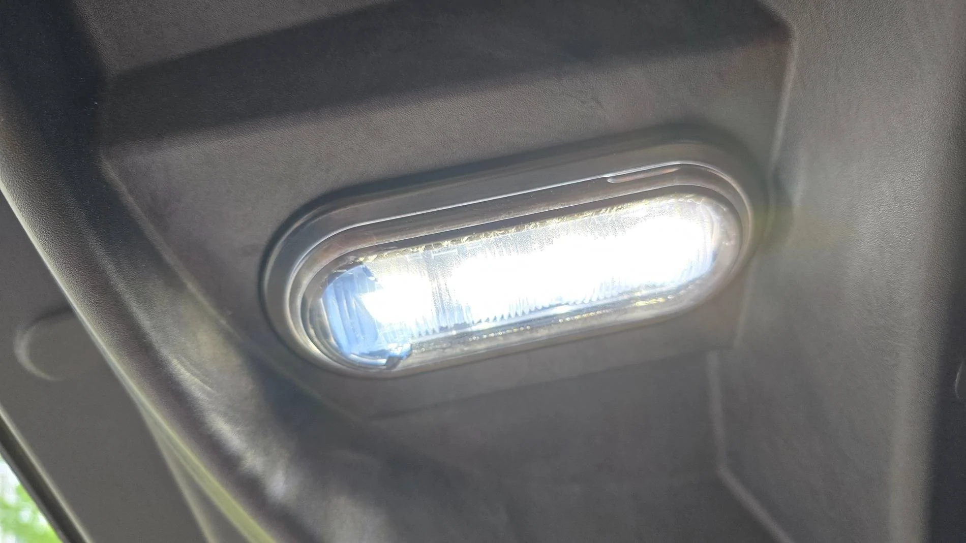 Ford F-150 Lightning Water inside frunk hatch lights. 20250511_164145