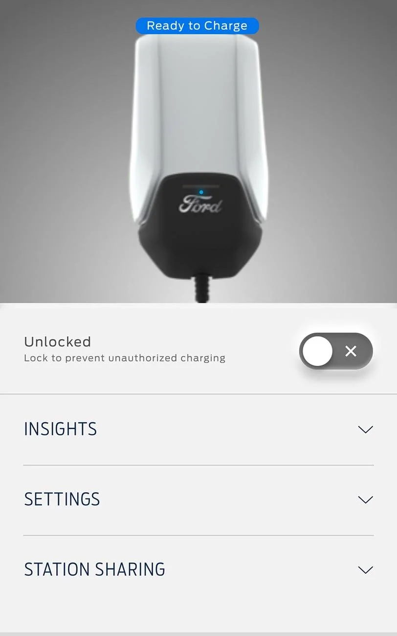 Ford F-150 Lightning Using app to turn on/off Ford Level 2 Pro charging station IMG_0468