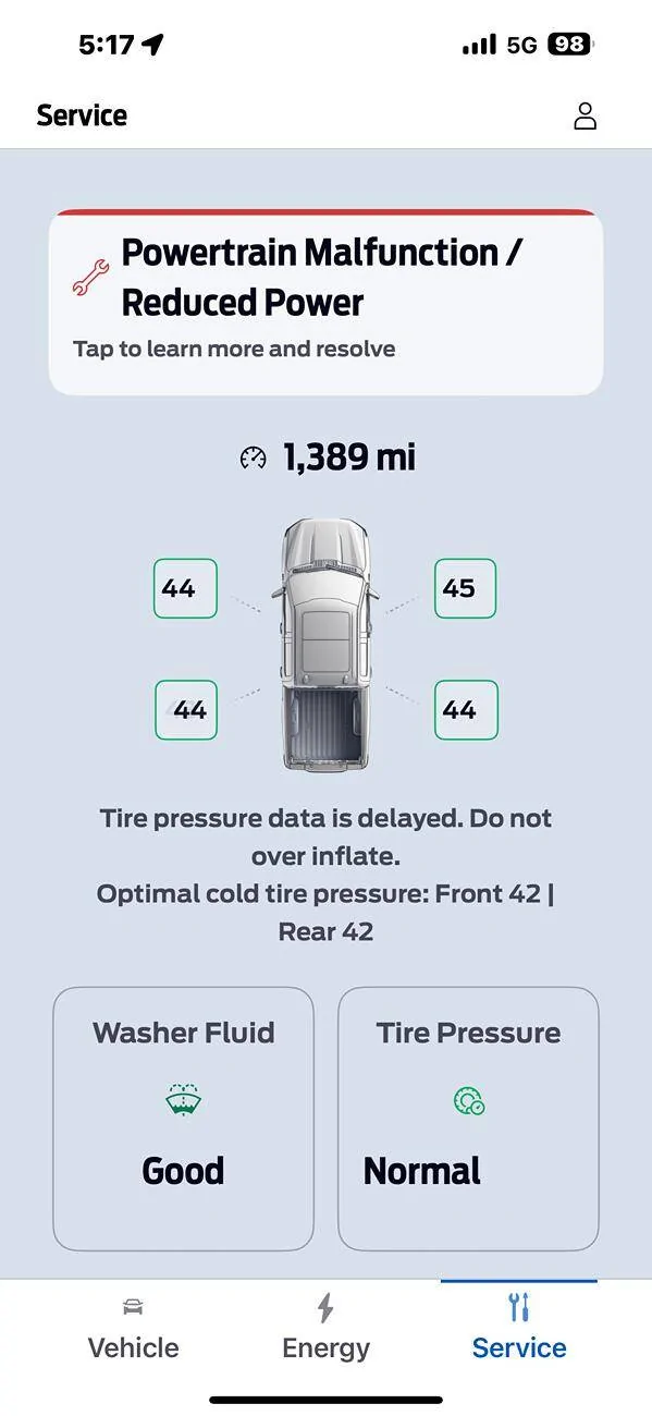 Ford F-150 Lightning Alarm activated, Later Powertrain Malfunction/Reduced Power {Fix-#14} IMG_0640
