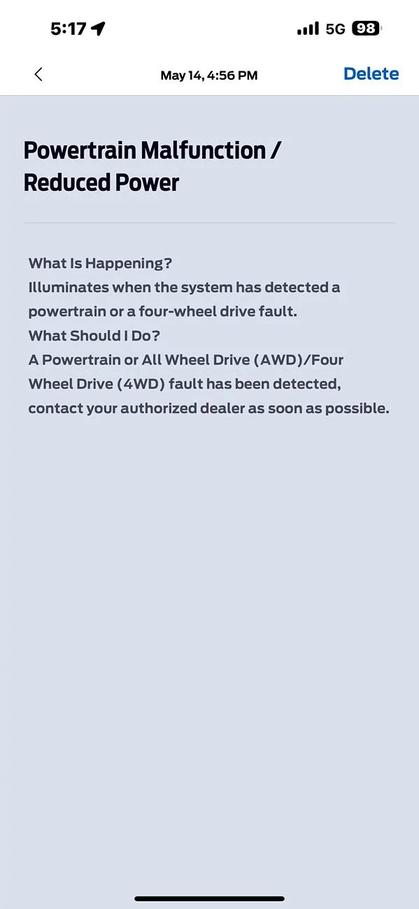 Ford F-150 Lightning Alarm activated, Later Powertrain Malfunction/Reduced Power {Fix-#14} IMG_0638