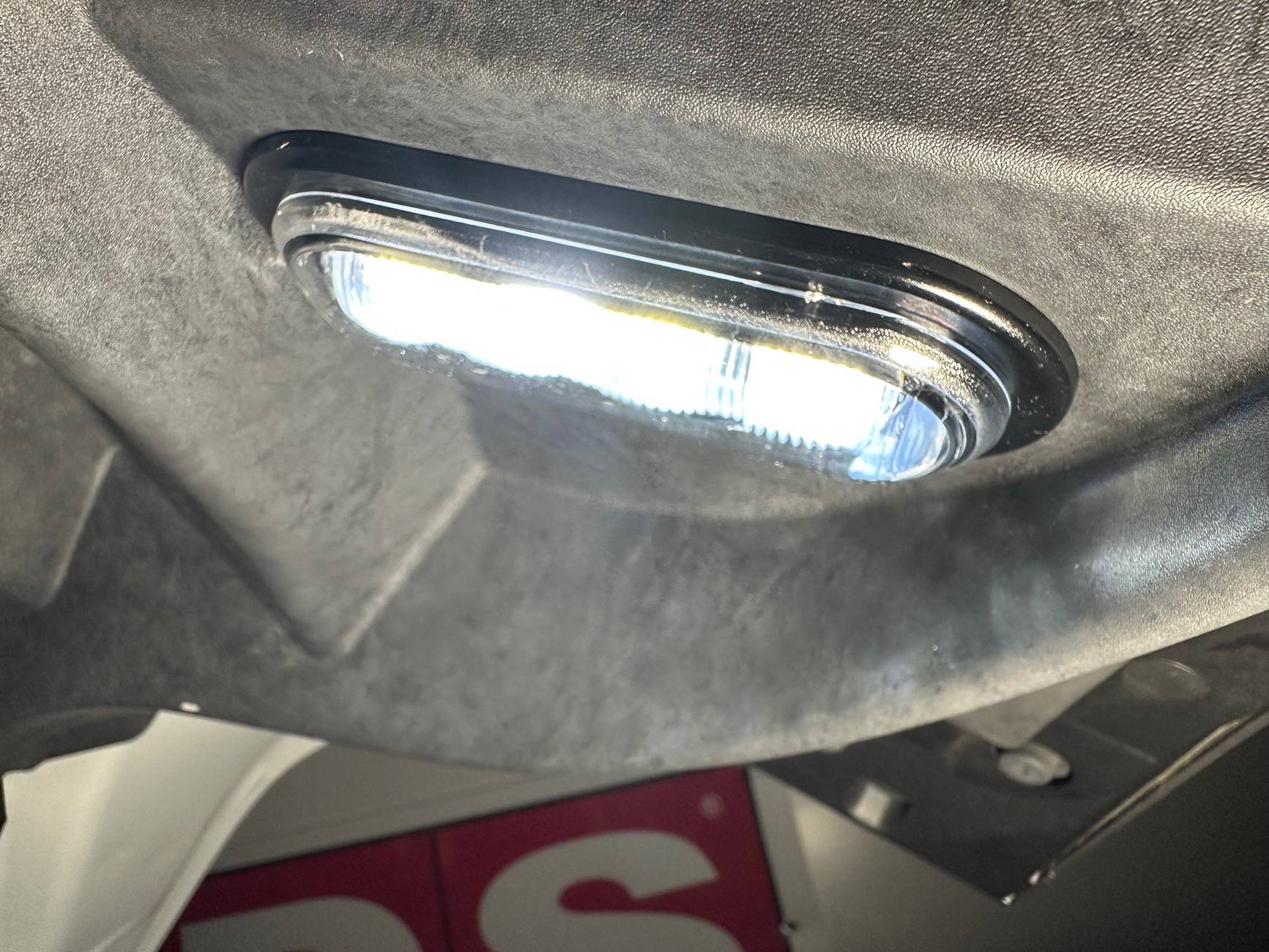 Ford F-150 Lightning Water inside frunk hatch lights. IMG_4091
