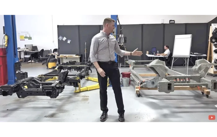 Frame Comparison : Lightning vs Rivian R1T -- Munro Teardown Video