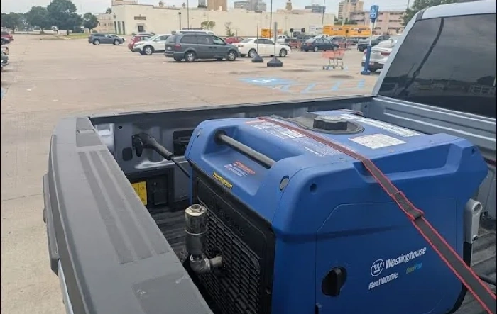 Charging While Driving Works w/ Gas Generator in Bed (Range Extending for F-150 Lightning) - Testing