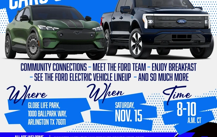 Join Ford at Cars & Coffee at Electrify Expo Dallas Nov 15