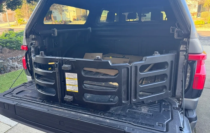 Folding bed extender installed