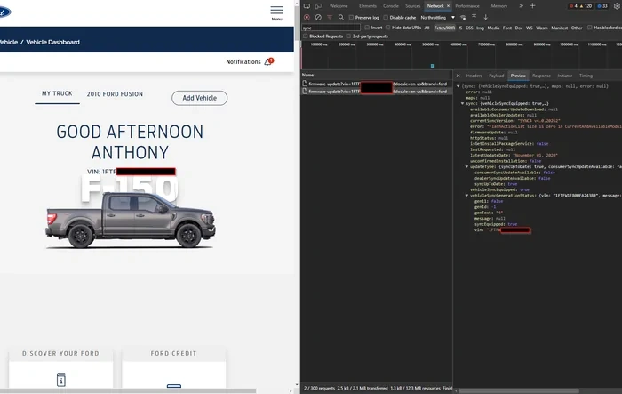 OTA Status Hidden in the Ford Website