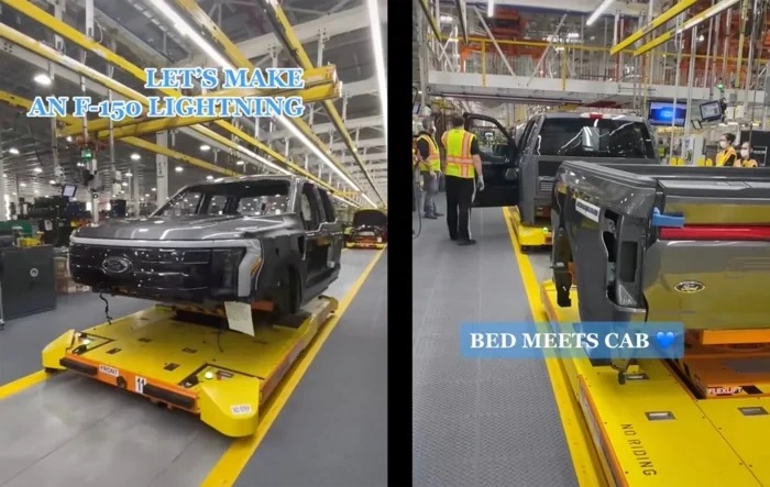 F-150 Lightning Production Assembly Plant Video Shared by Ford on Tiktok